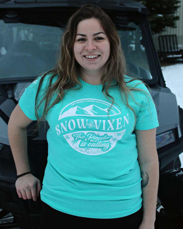 Sled Vixen The Powder is Calling Unisex Tee - OFF-ROAD VIXENS CLOTHING CO.