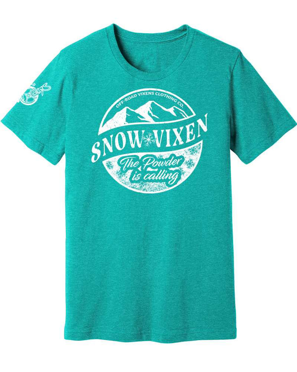 Sled Vixen The Powder is Calling Unisex Tee - OFF-ROAD VIXENS CLOTHING CO.