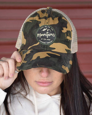 Take me to the Mountains Ponytail hat - OFF-ROAD VIXENS CLOTHING CO.