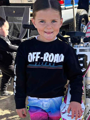 Toddler Hell on Wheels Crewneck Pullover - OFF-ROAD VIXENS CLOTHING CO.