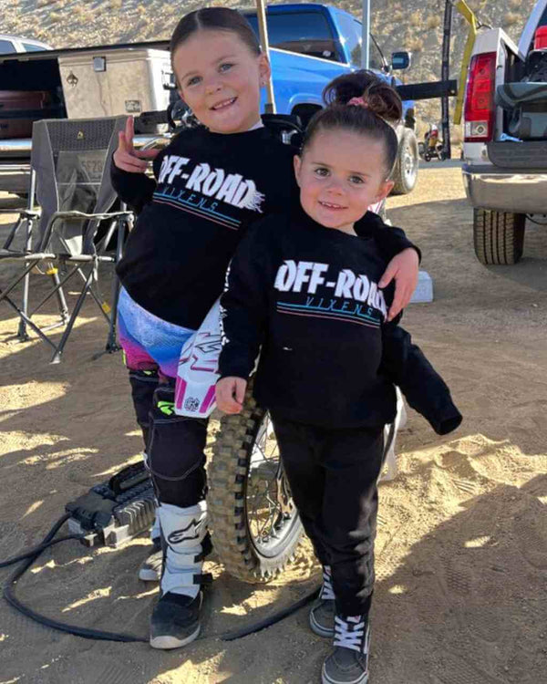 Toddler Hell on Wheels Crewneck Pullover - OFF-ROAD VIXENS CLOTHING CO.