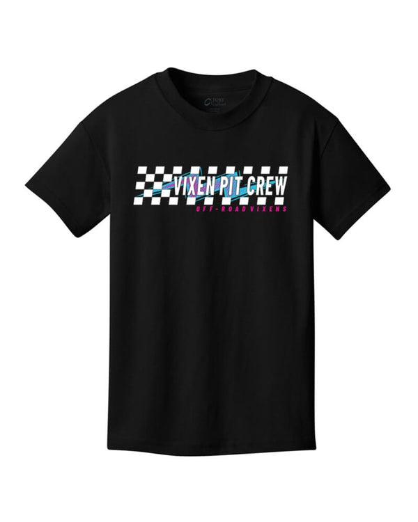 Toddler Pit Crew Tee Black - OFF-ROAD VIXENS CLOTHING CO.