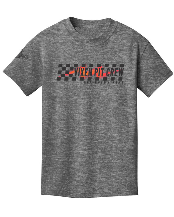 Toddler Pit Crew Tee Gray - OFF-ROAD VIXENS CLOTHING CO.