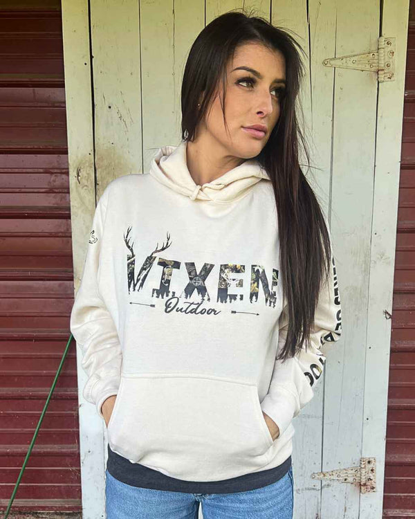 Vixen Huntress Pullover Hoodie - Natural - OFF-ROAD VIXENS CLOTHING CO.