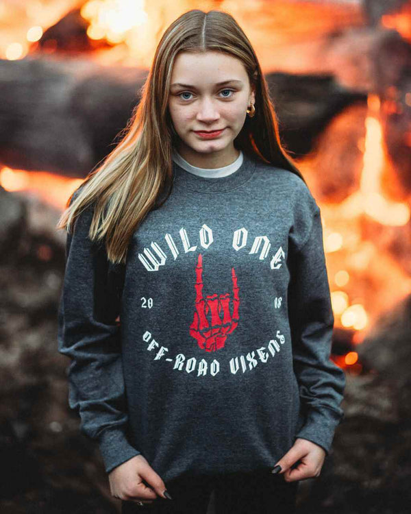 Youth Wild One Crewneck - OFF-ROAD VIXENS CLOTHING CO.